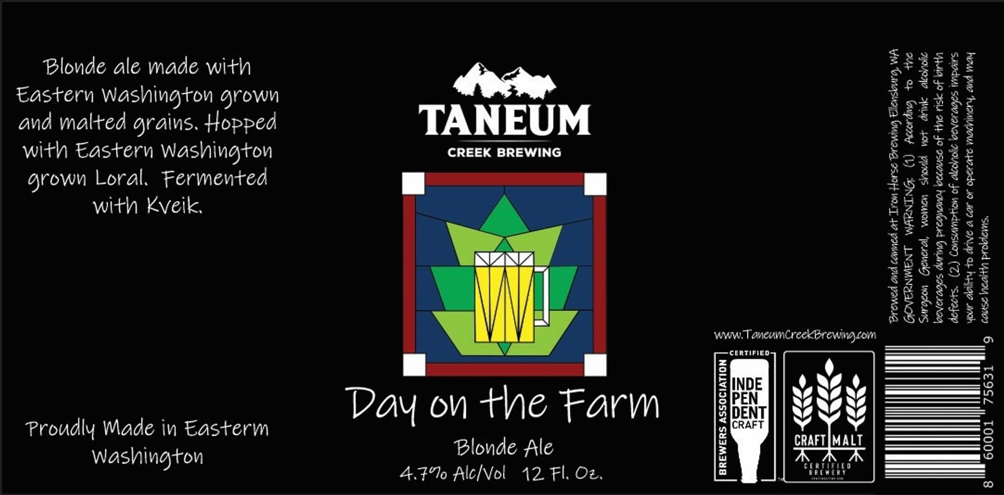 Day on the Farm by Taneum Creek Brewing - beer label