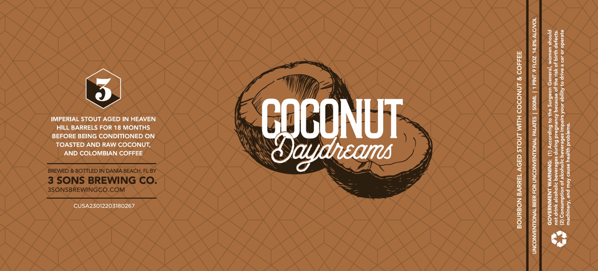 Daydreams by 3 Sons Brewing Co. - beer label