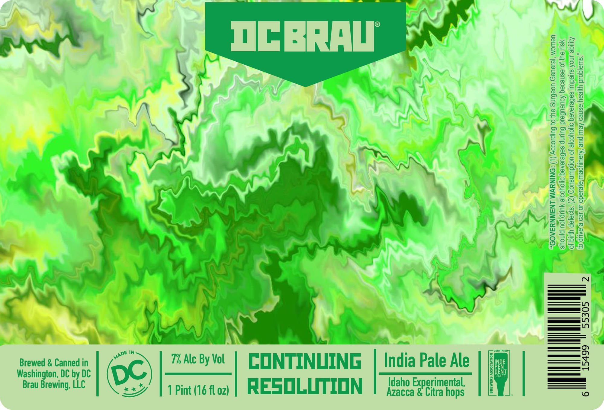 Continuing Resolution by DC Brau Brewing, LLC - beer label