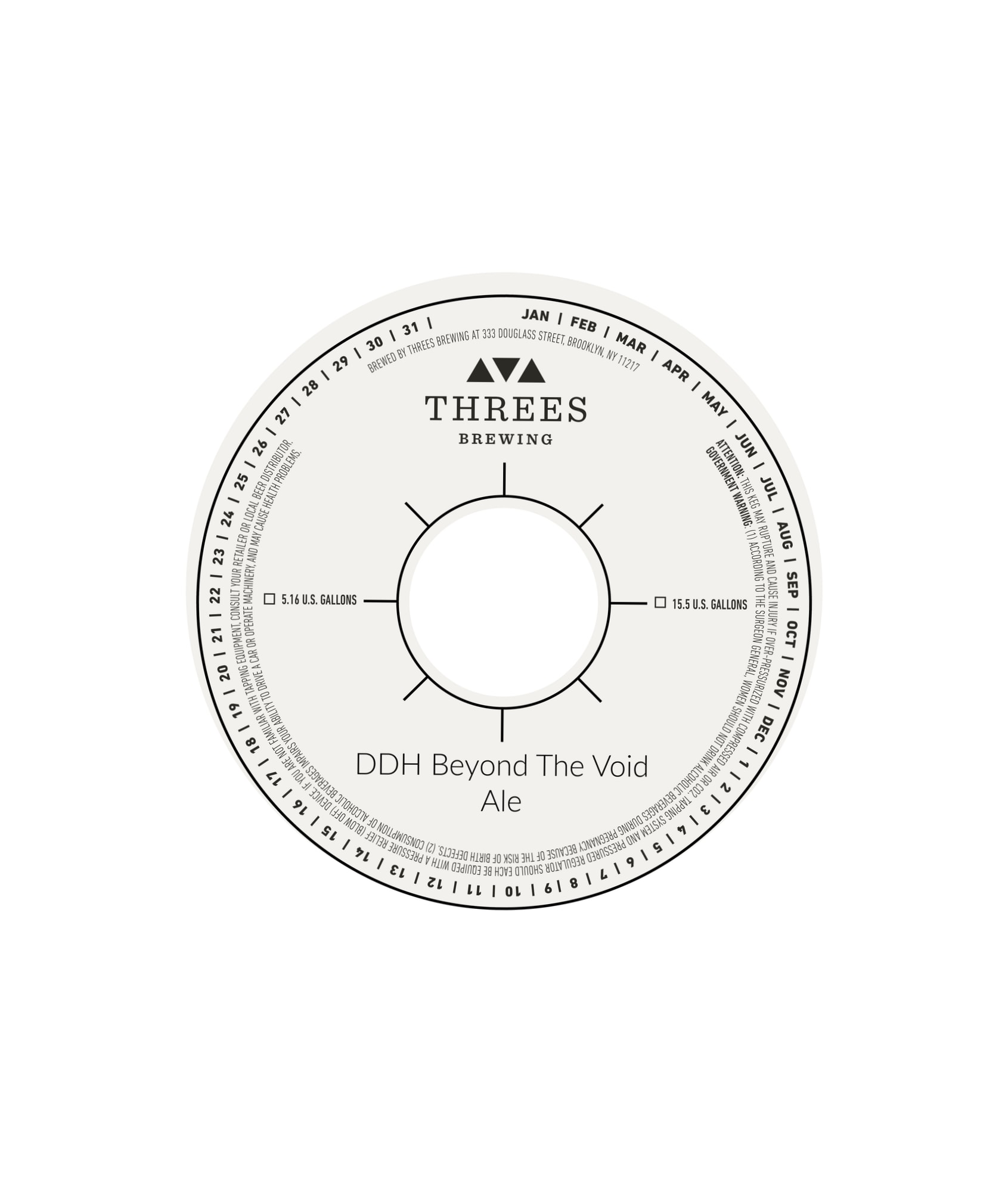 DDH Beyond the Void by Threes Brewing - beer label