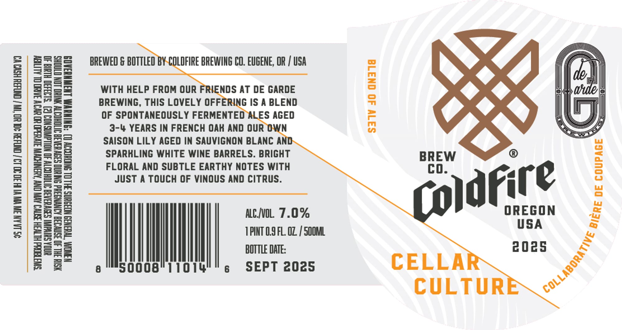 de garde by Coldfire Brewing Co. - beer label