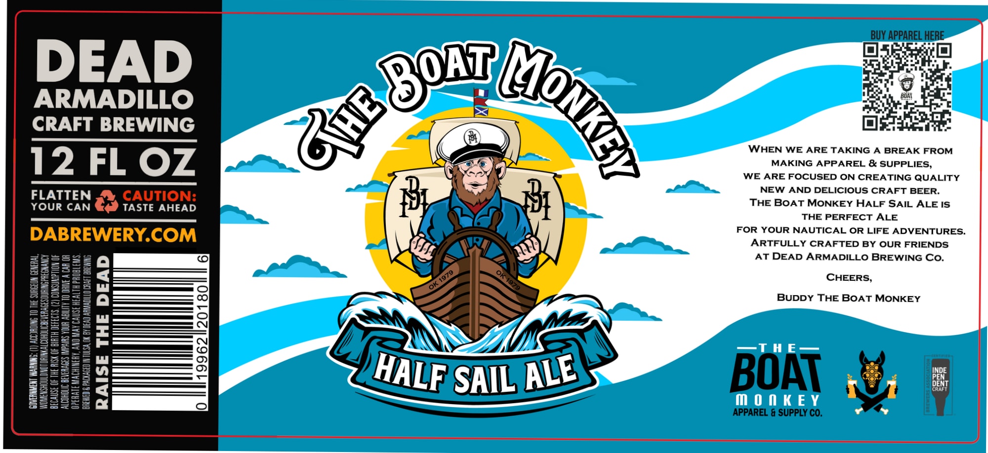 Half Sail Ale by Dead Armadillo Craft Brewing - beer label