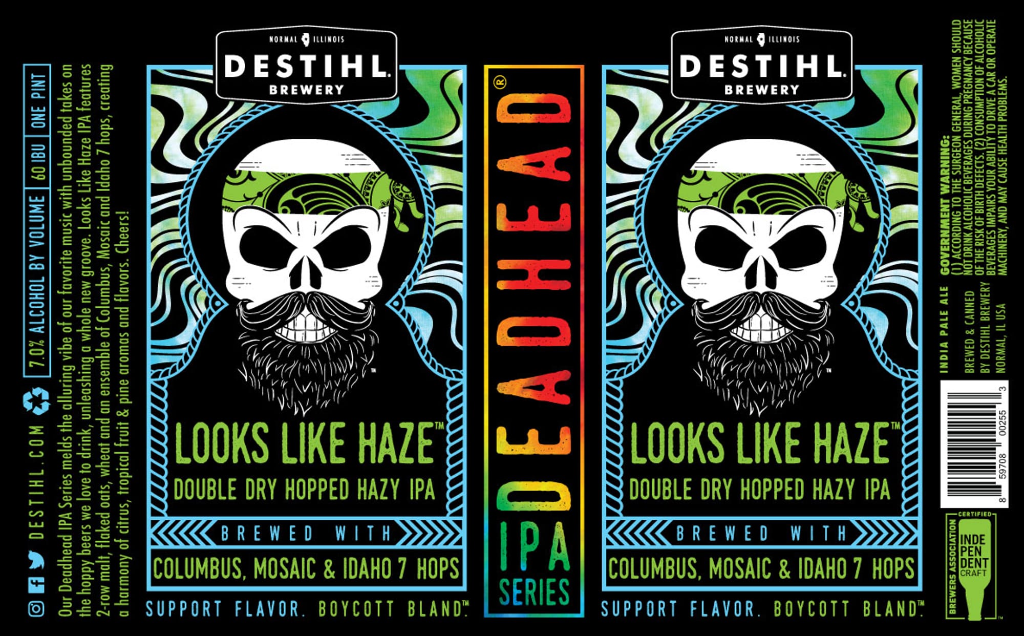 Deadhead IPA by Destihl Brewery - beer label