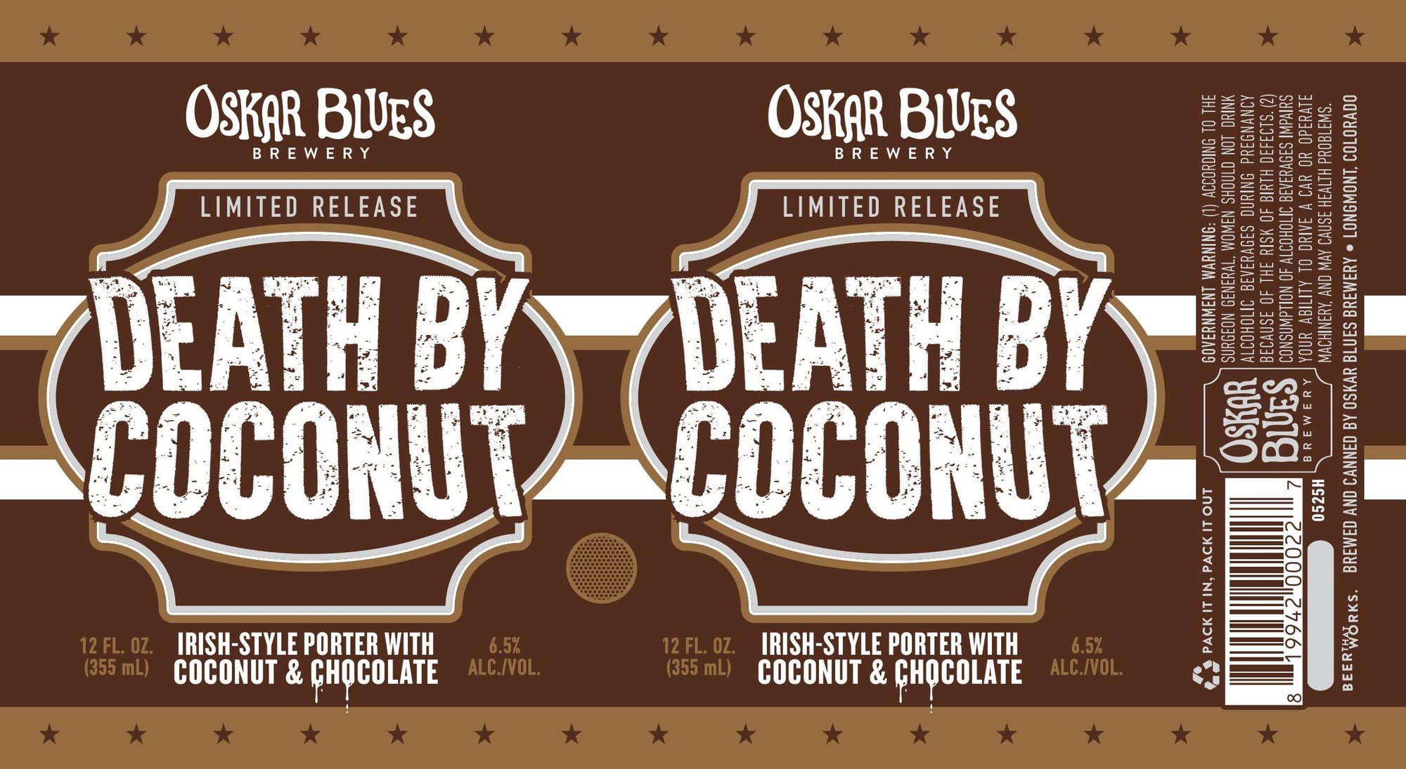 Death By Coconut by Oskar Blues Brewery - beer label