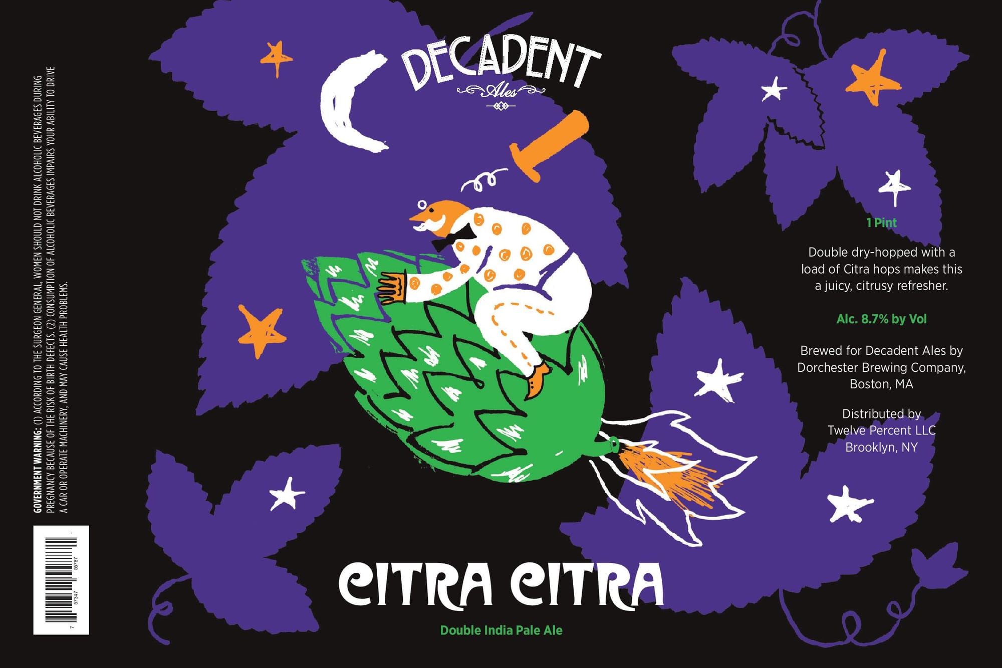 Citra Citra by Decadent Ales - beer label