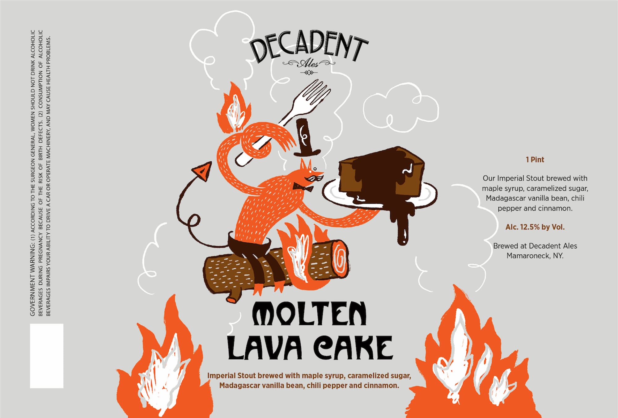 Molten Lava Cake by Decadent Ales - beer label