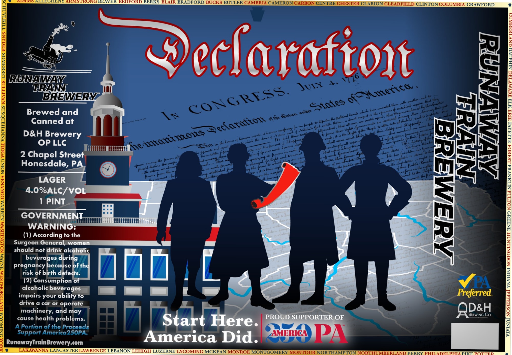Declaration by D&H Brewery - beer label