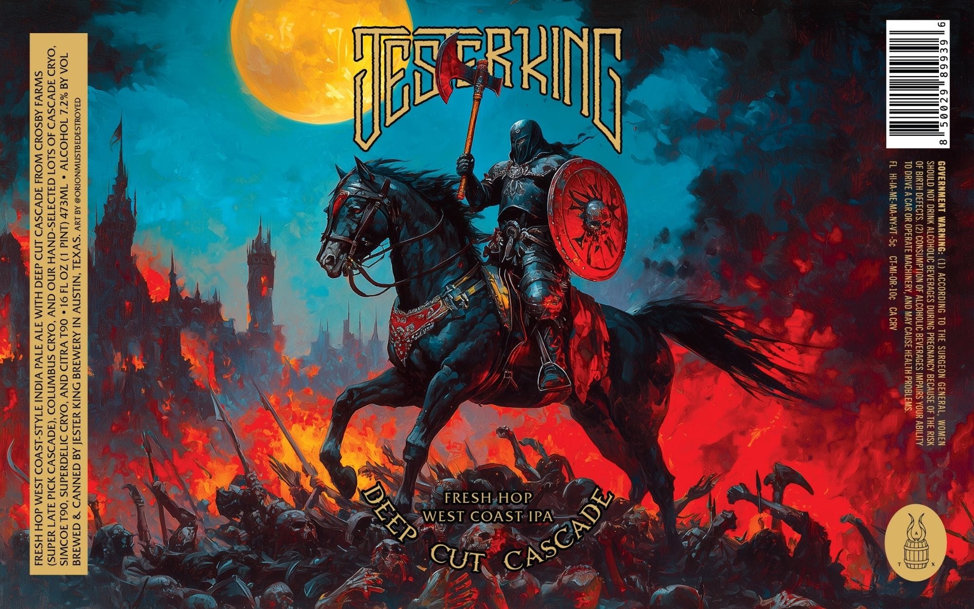 Deep Cut Cascade by Jester King Brewery - beer label