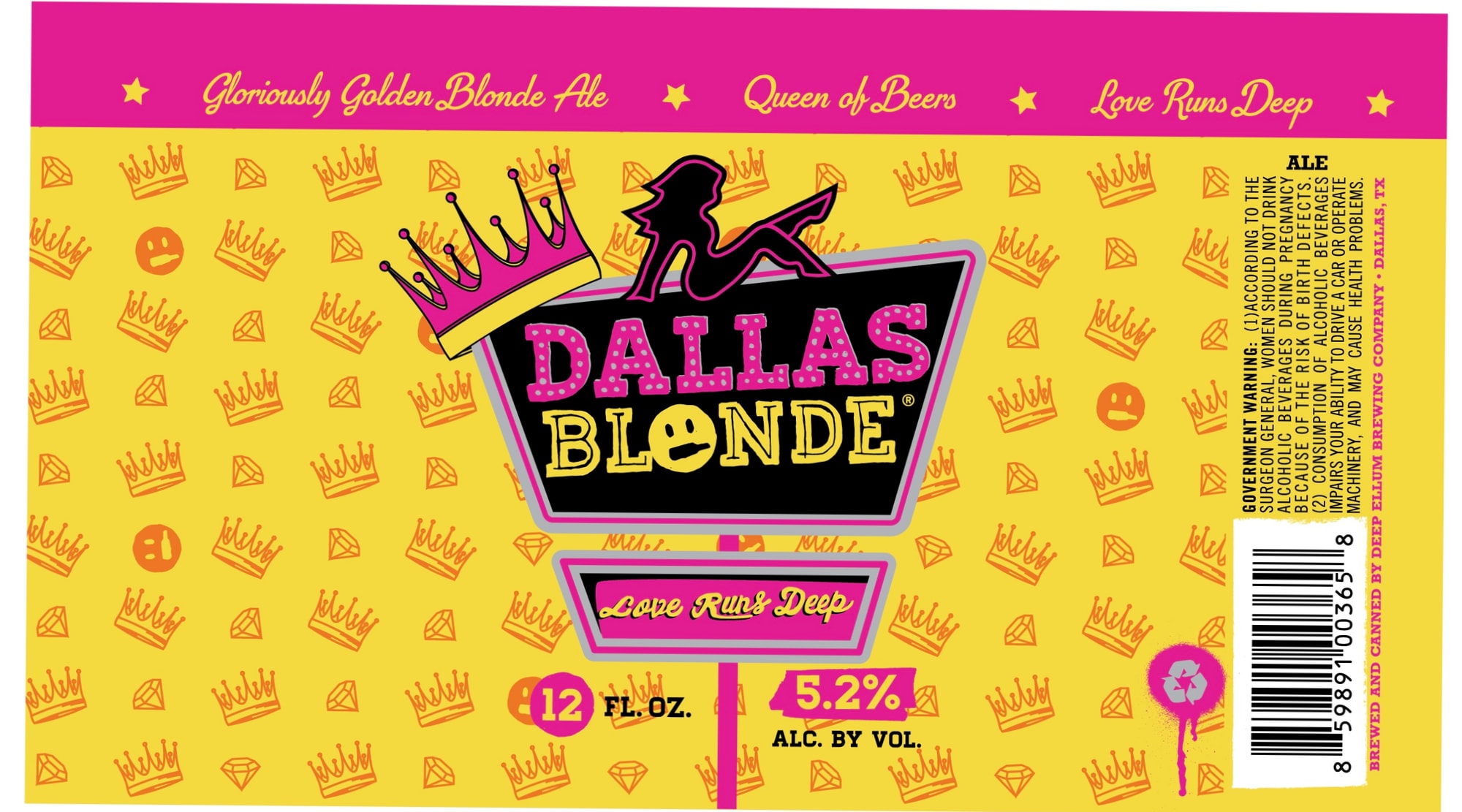 Dallas Blonde by Deep Ellum Brewing Company - beer label