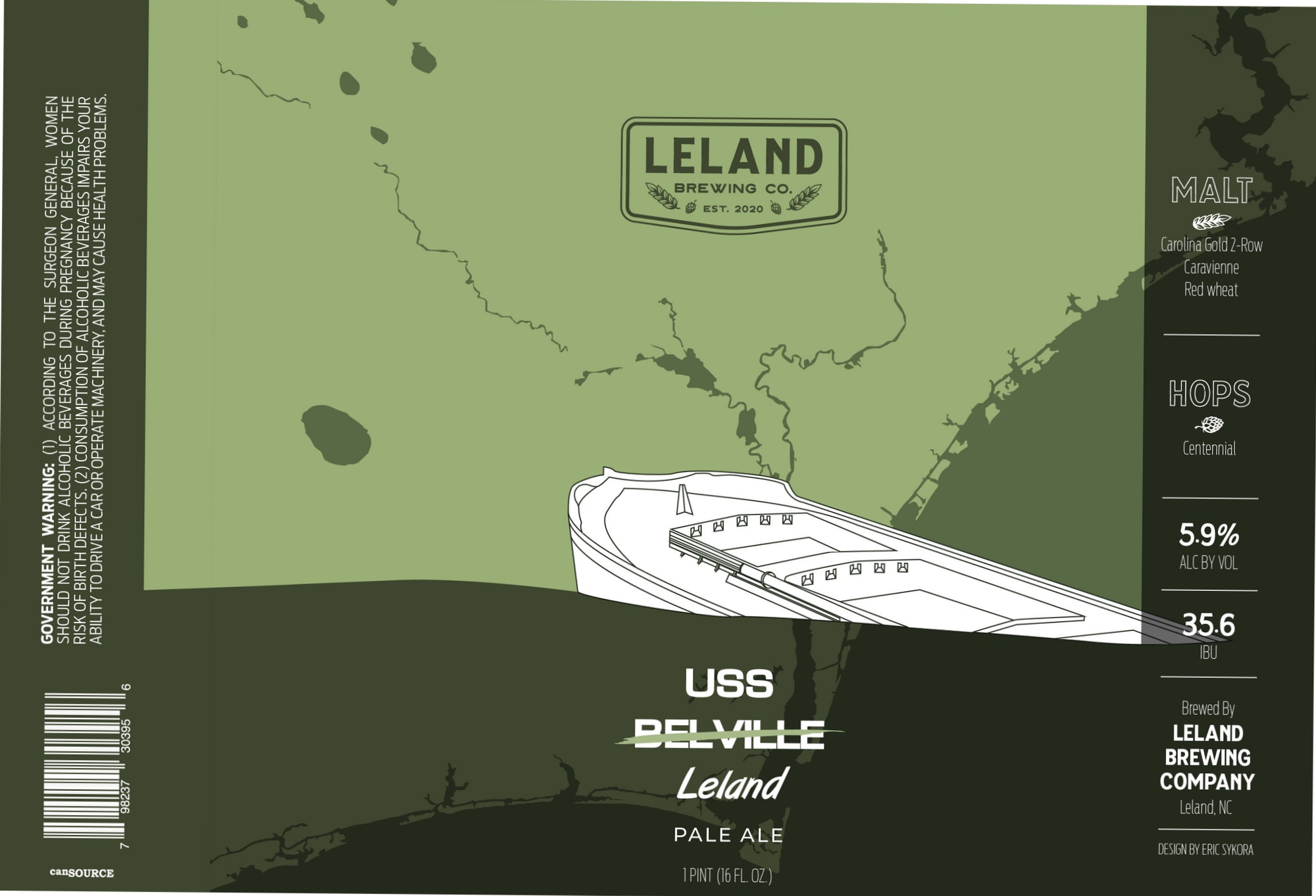 Delville Pale Ale by Leland Brewing Co. - beer label