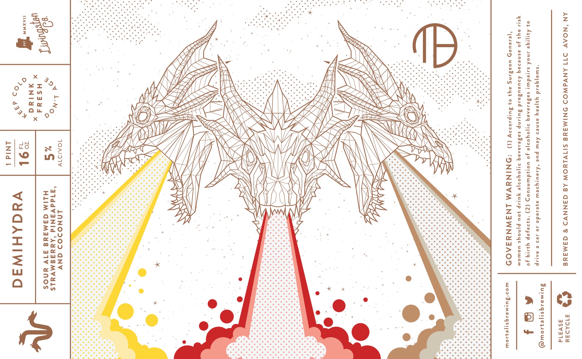 DemiHydra by Mortalis Brewing - beer label