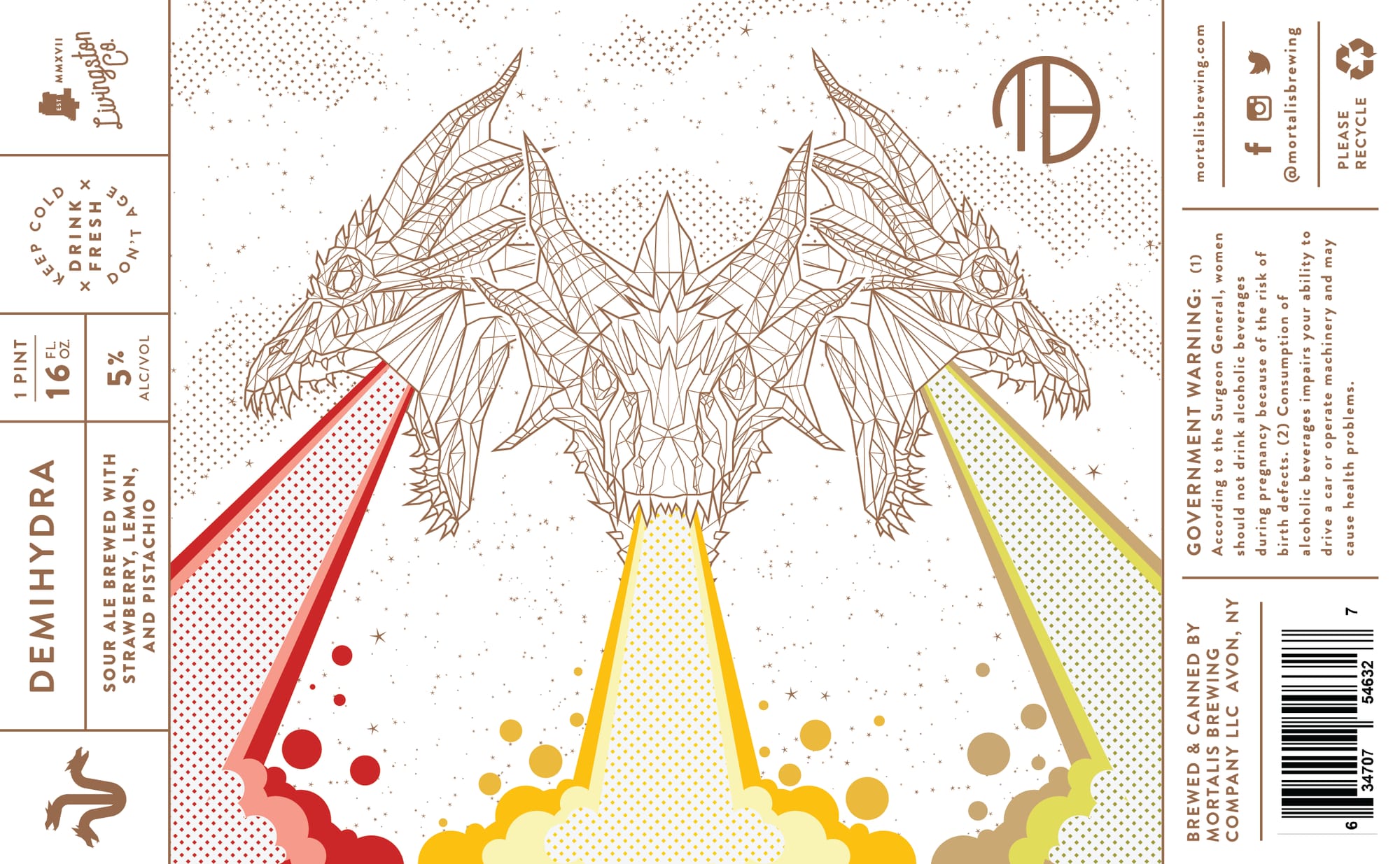 DemiHydra by Mortalis Brewing - beer label