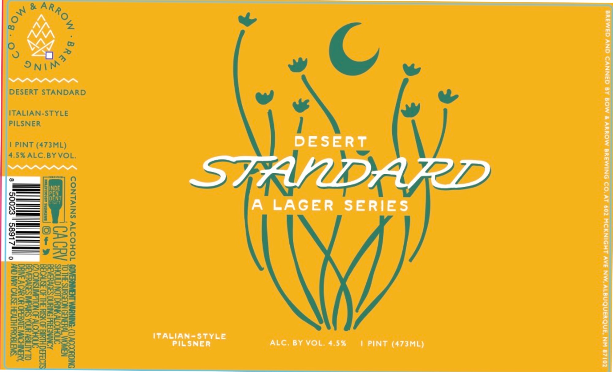 Desert Standard by Bow & Arrow Brewing Co. - beer label