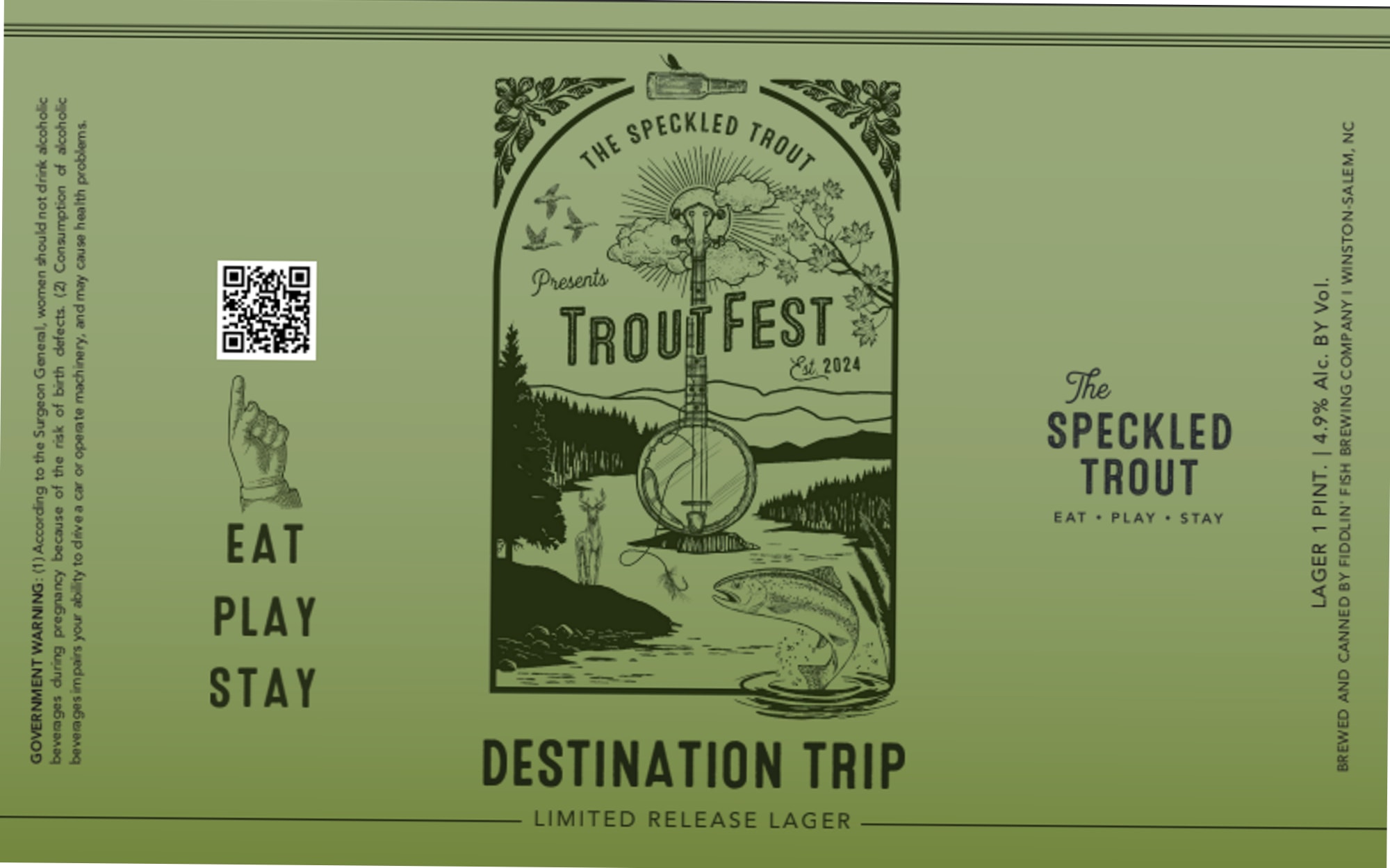 Destination Trip by Riddun’ Fish Brewing Company - beer label