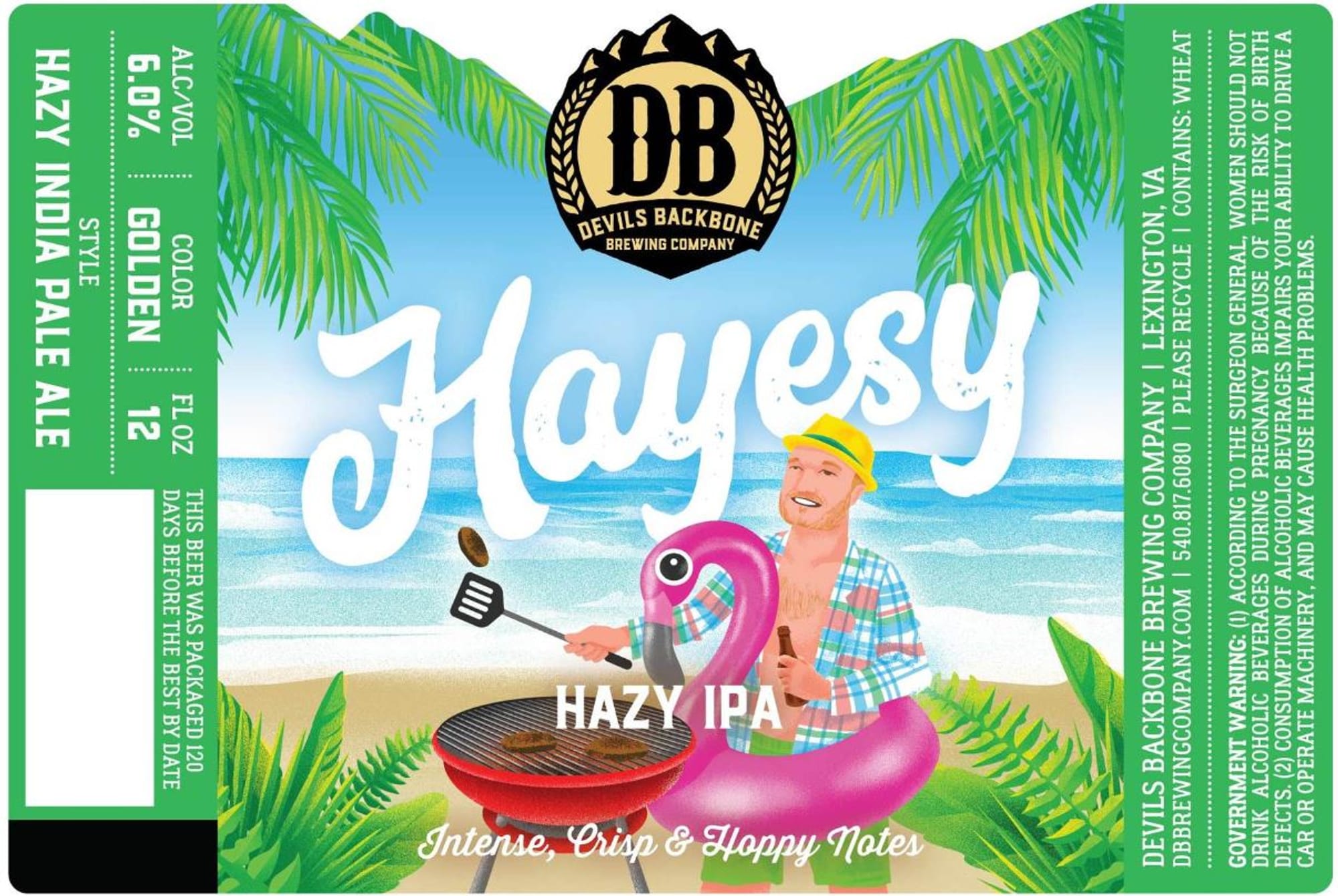 Hayesy by Devils Backbone Brewing Company - beer label