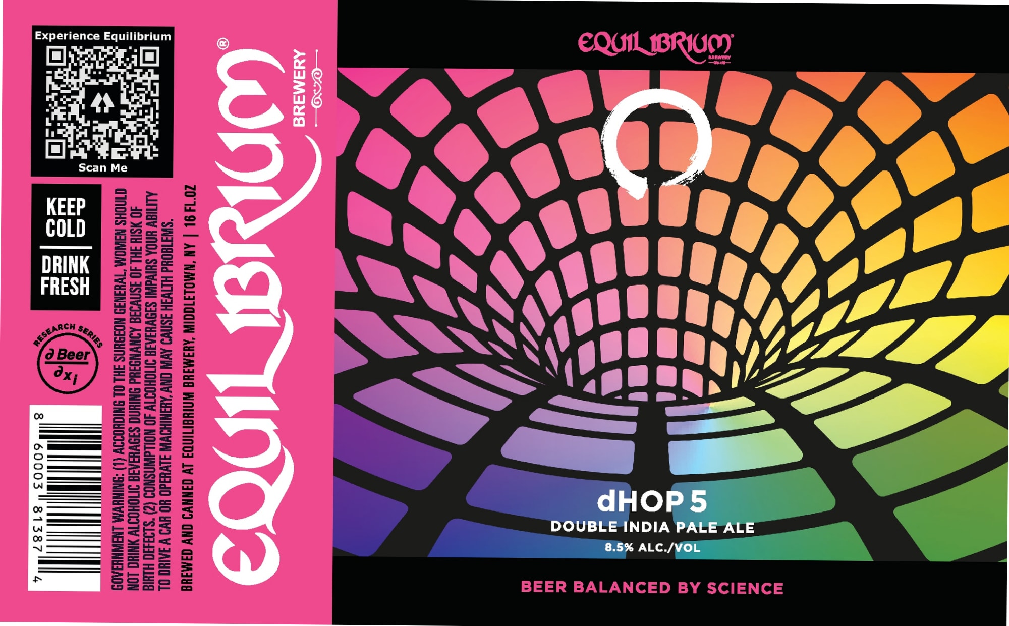 dHOP 5 by Equilibrium Brewery - beer label