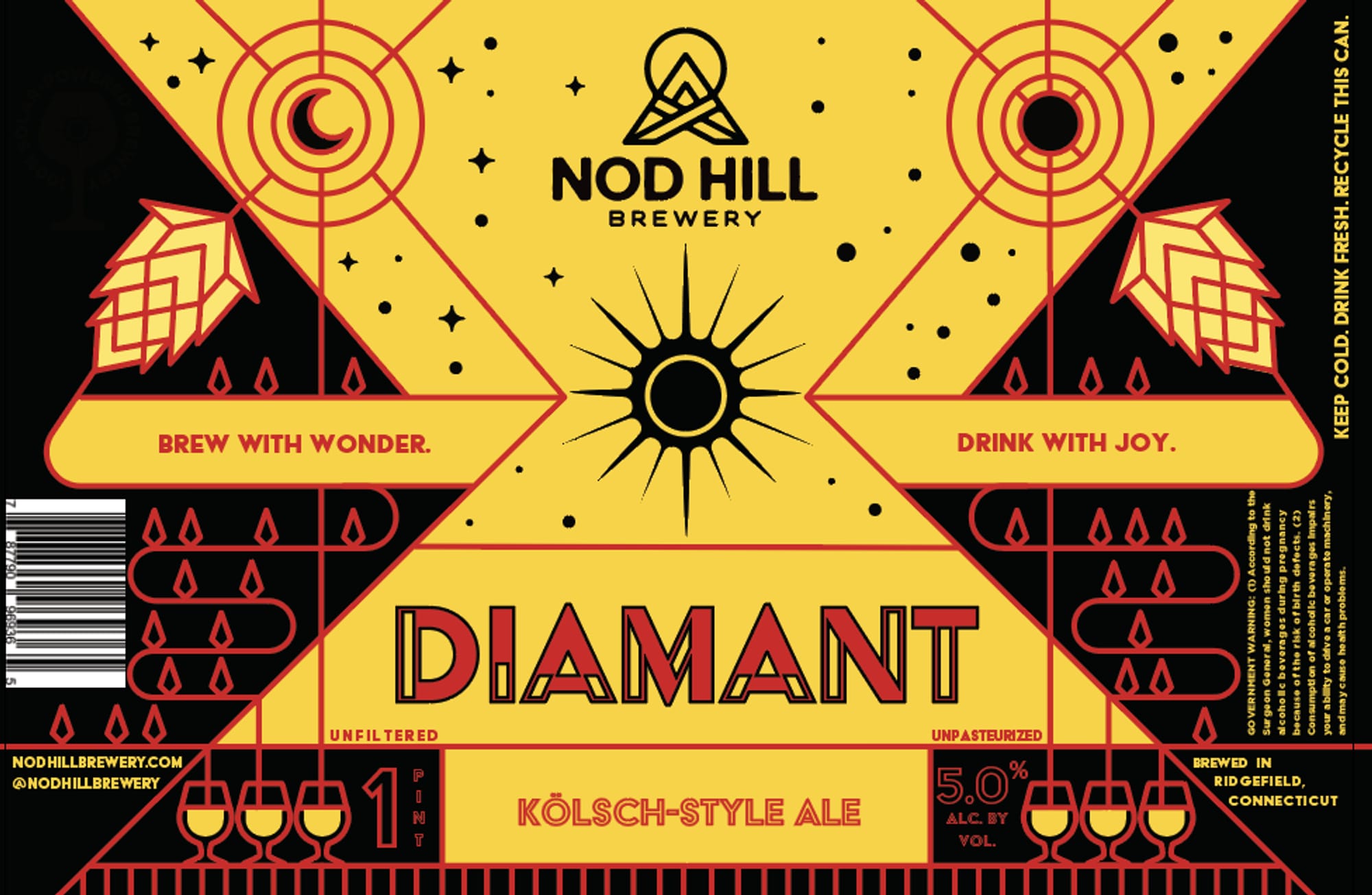 Diamant by Nod Hill Brewery - beer label