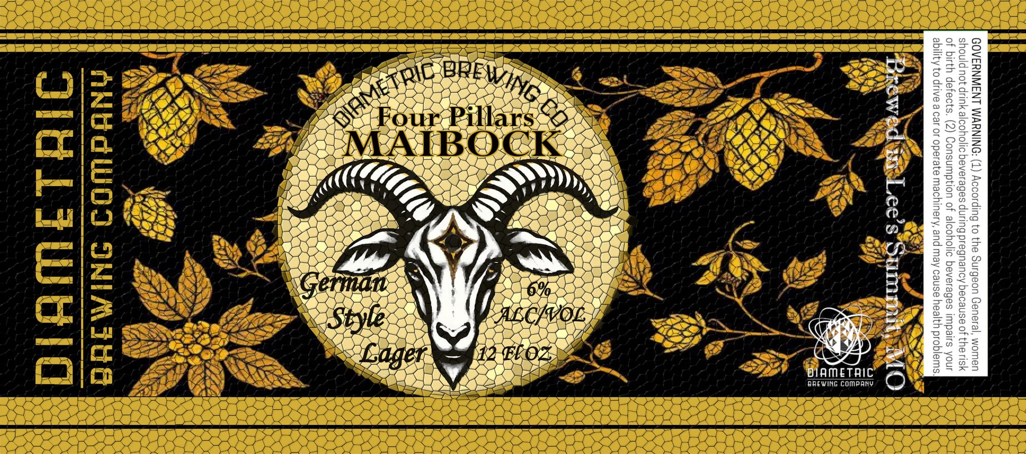 Four Pillars Maibock by Diametric Brewing Company - beer label