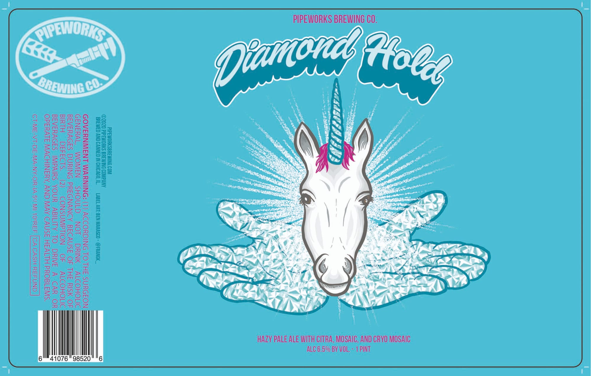 Diamond Hold by Pipeworks Brewing Co. - beer label