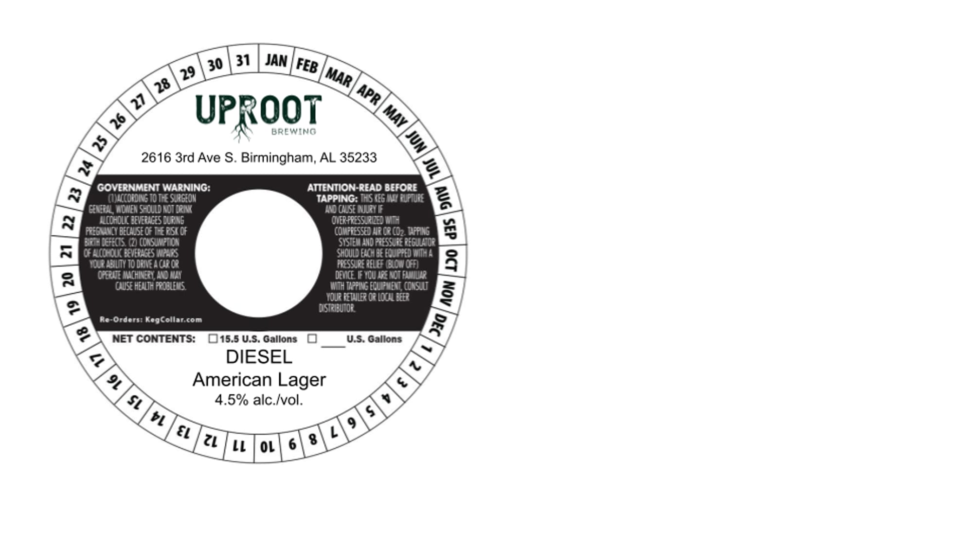 Diesel by Uproot Brewing - beer label