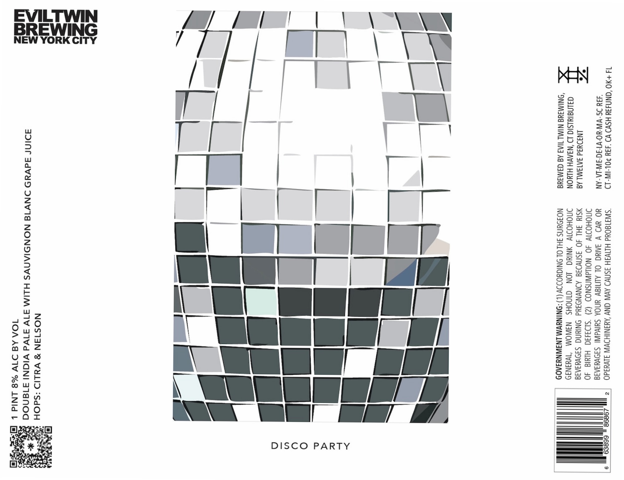 Disco Party by Evil Twin Brewing - beer label