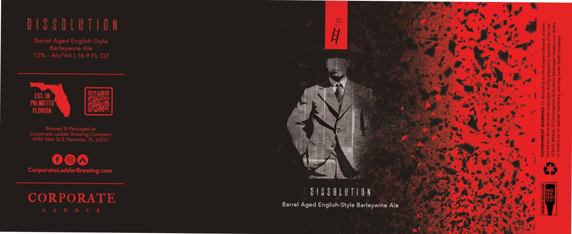 Dissolution by Corporate Ladder Brewing - beer label