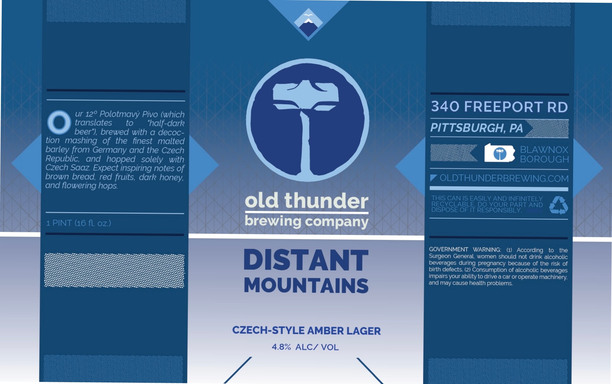 Distant Mountains by Old Thunder Brewing Company - beer label