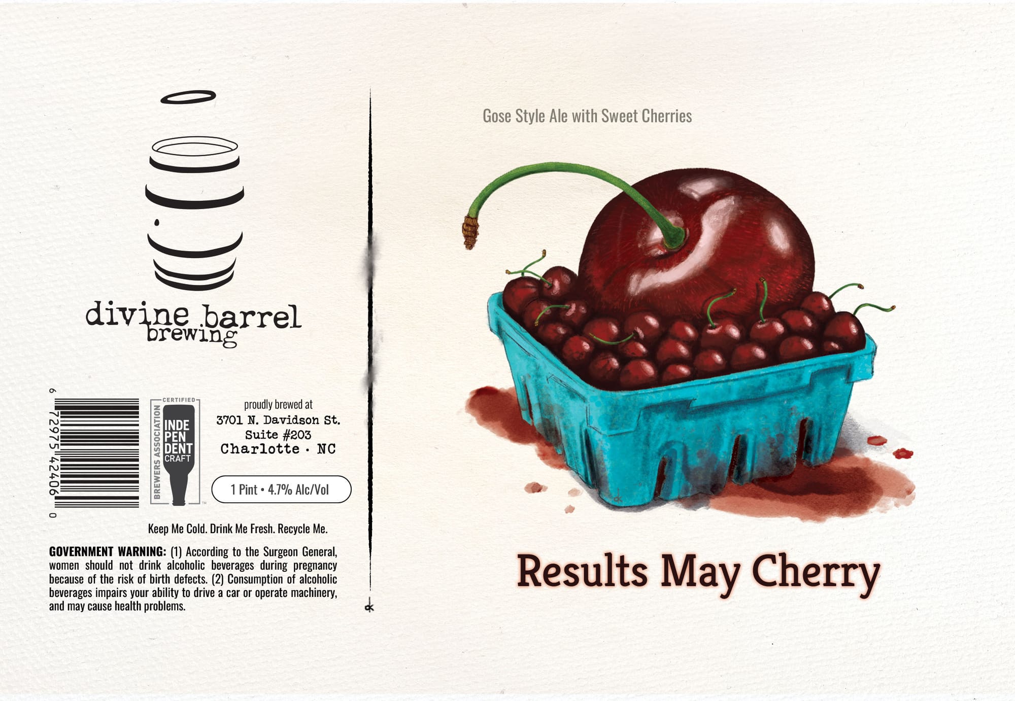 Results May Cherry by Divine Barrel Brewing - beer label