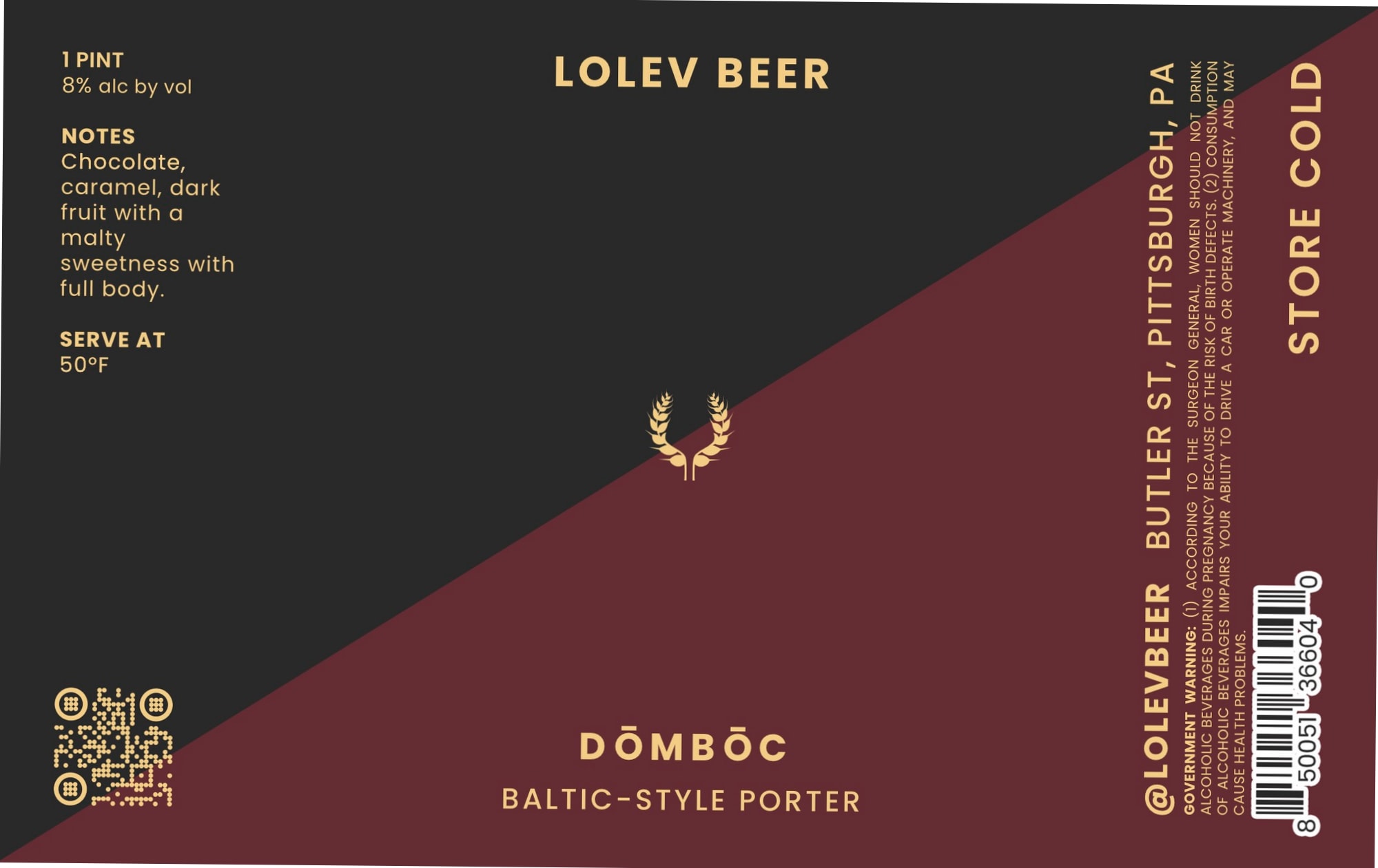 DömBöc by Lolev Beer - beer label