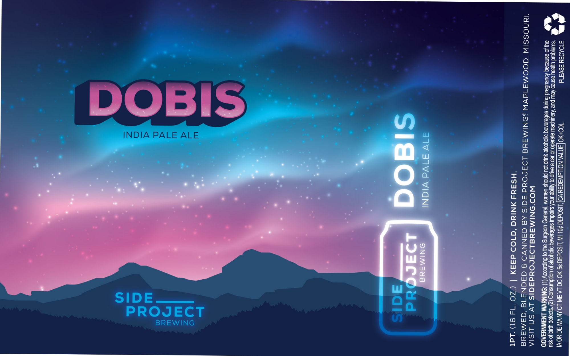 Dobis by Side Project Brewing - beer label