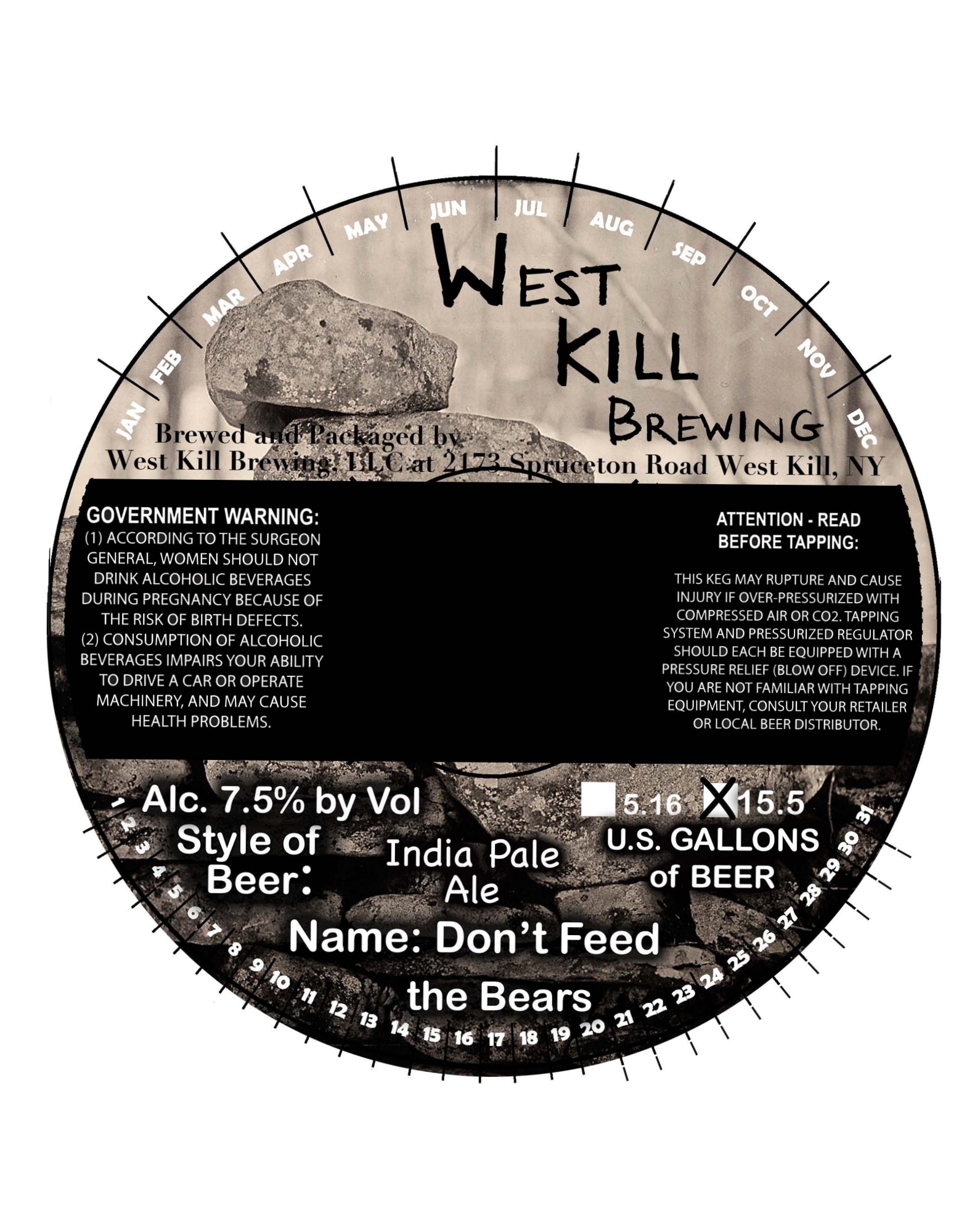 Don’t Feed the Bears by West Kill Brewing - beer label
