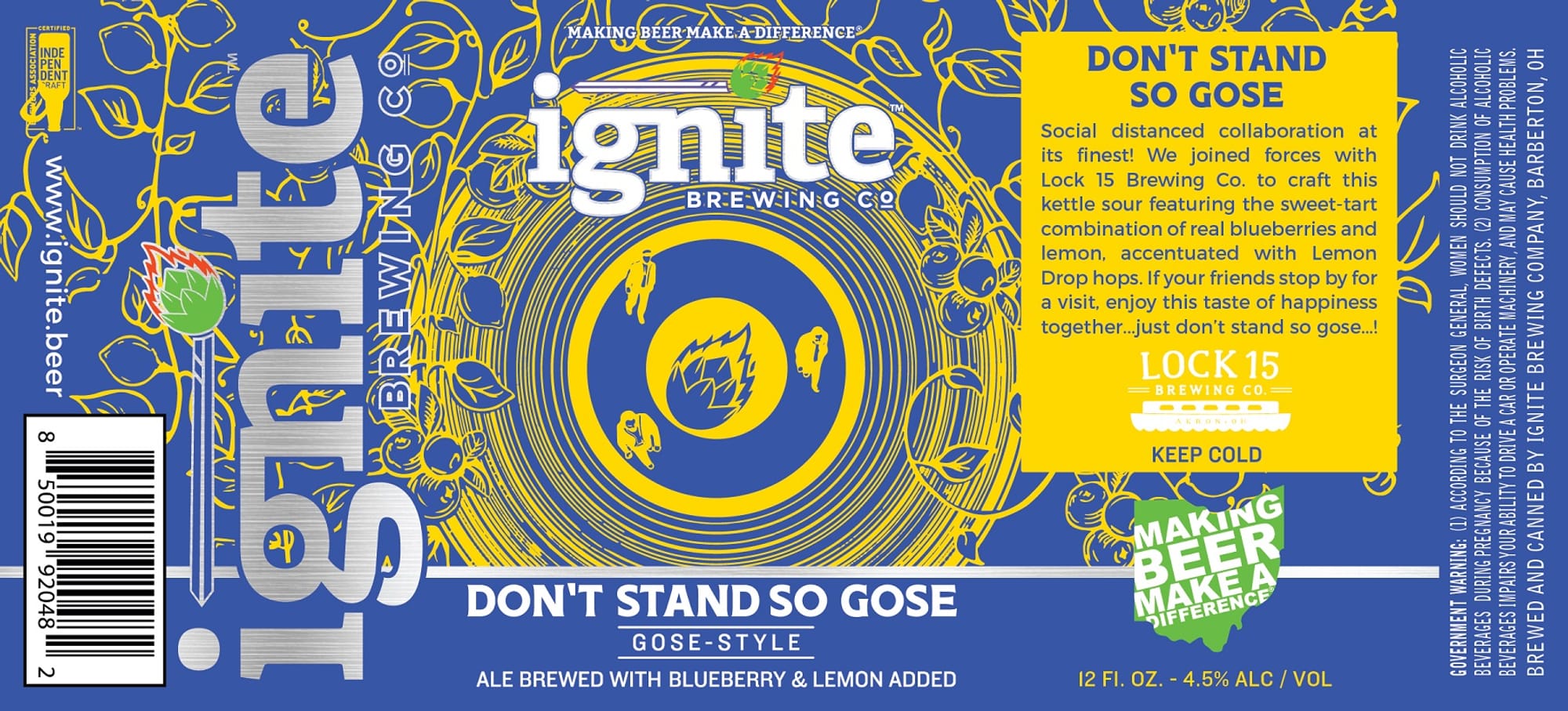Don’t Stand So Gose by Ignite Brewing Co. - beer label