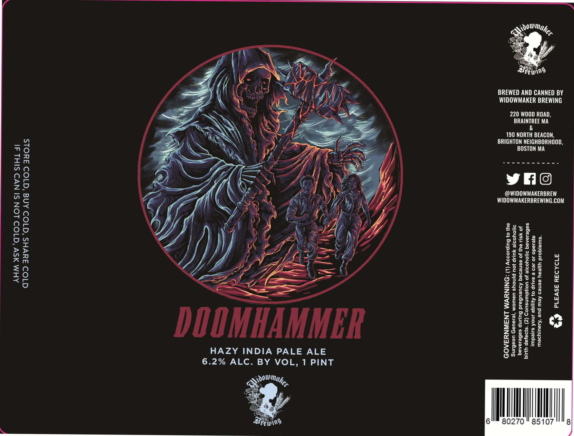 Doomhammer by Widowmaker Brewing - beer label