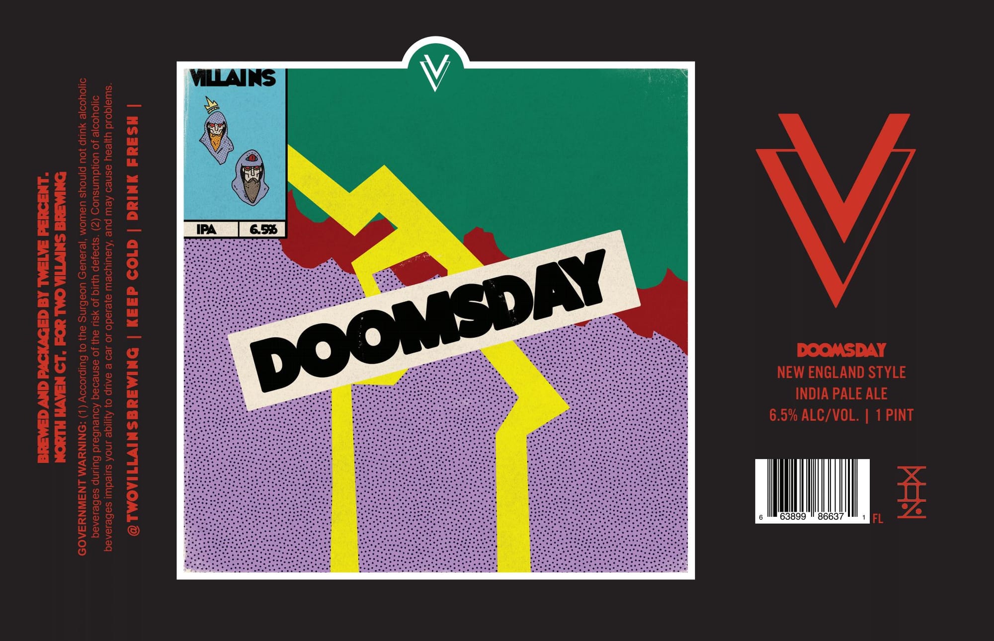 Doomsday by Villains Brewing - beer label