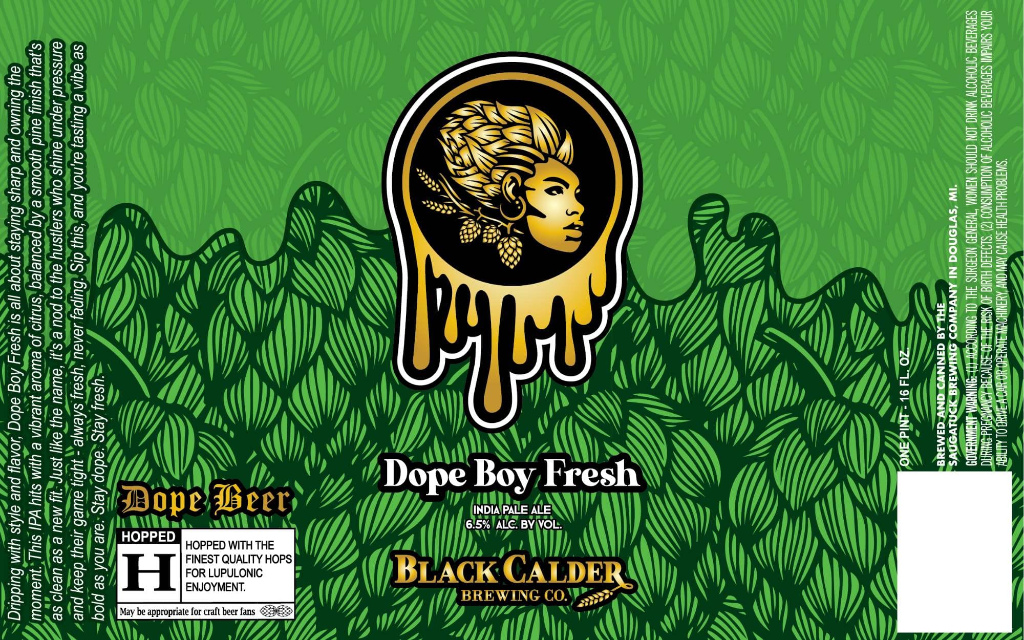 Dope Boy Fresh by Black Calder Brewing Co. - beer label