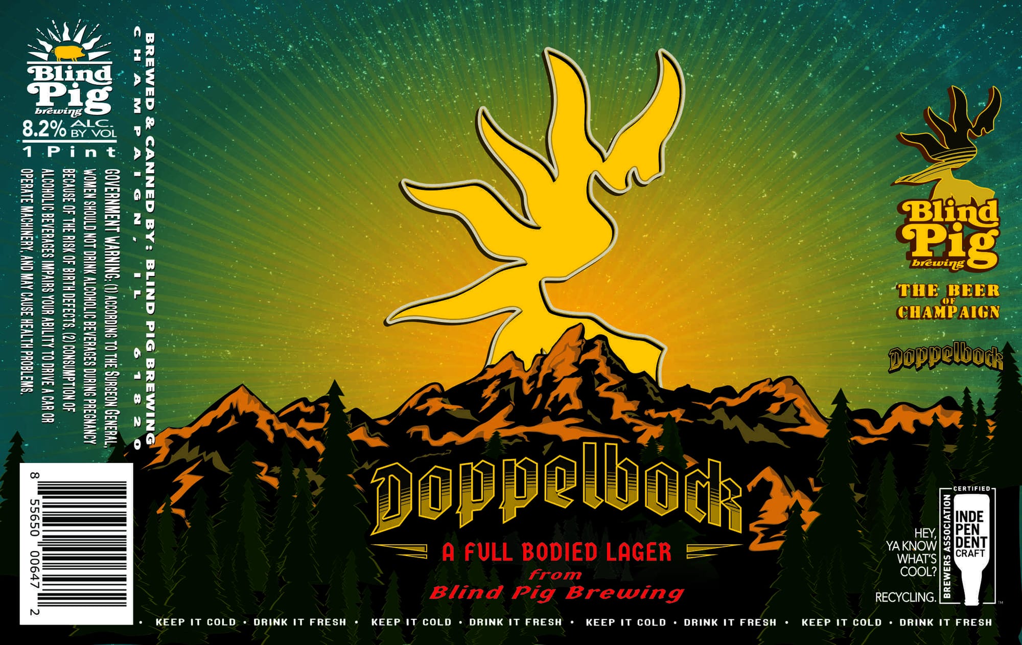 Doppelbock by Blind Pig Brewing - beer label