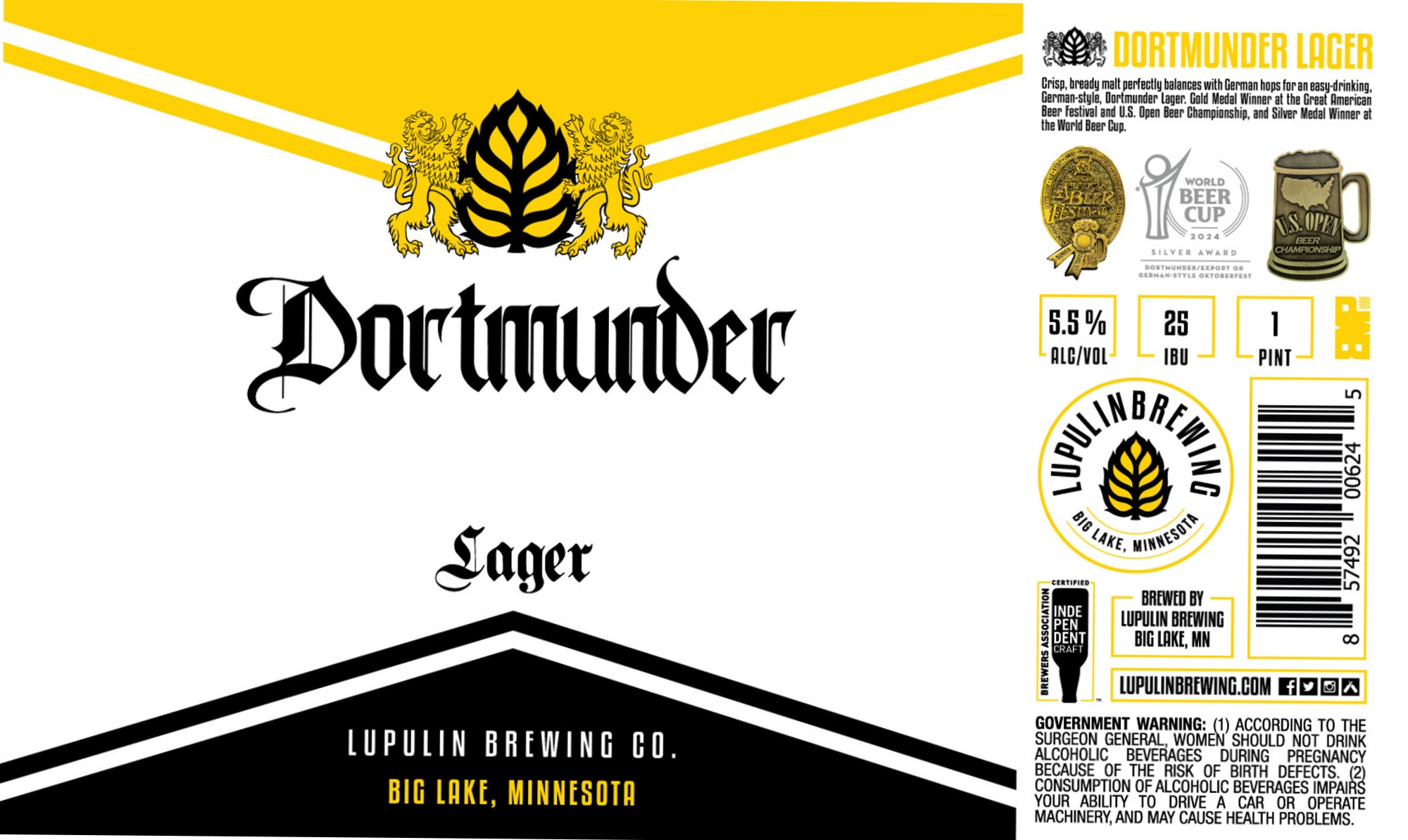 Dortmunder Lager by Lupulin Brewing Co. - beer label
