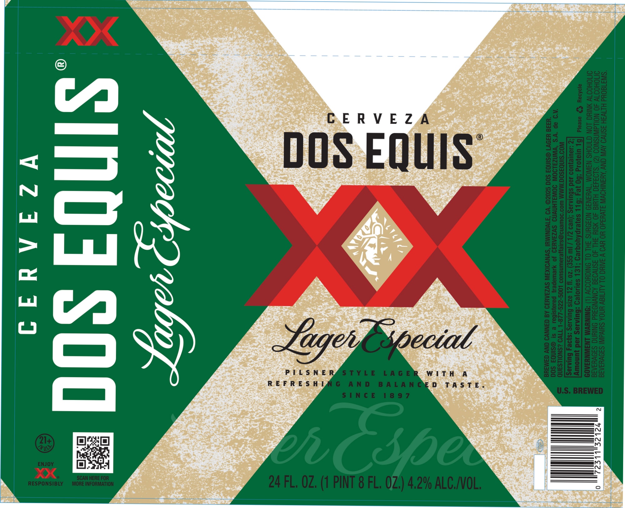 Dos Equis Especial by Dos Equis - beer label