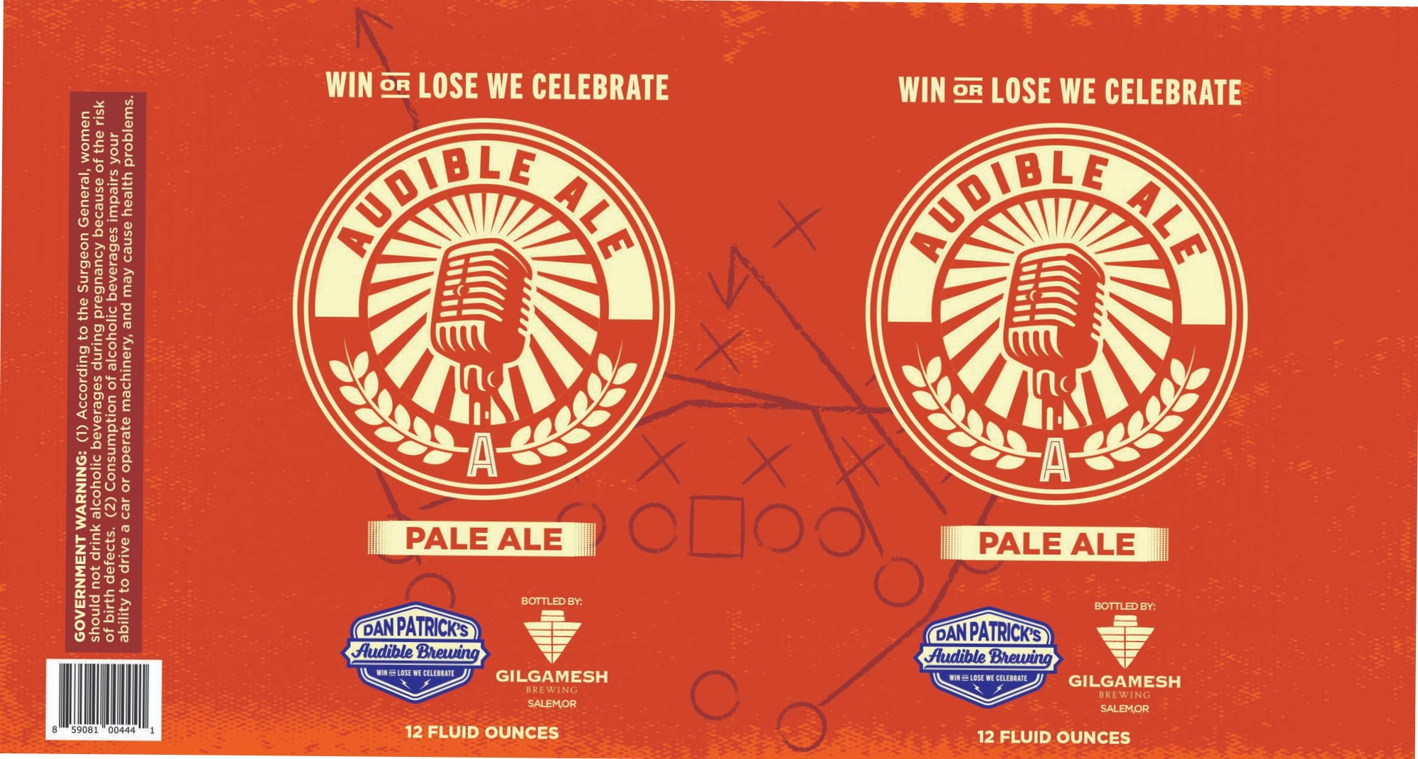 Double Audible Pale Ale by Audible Brewing - beer label