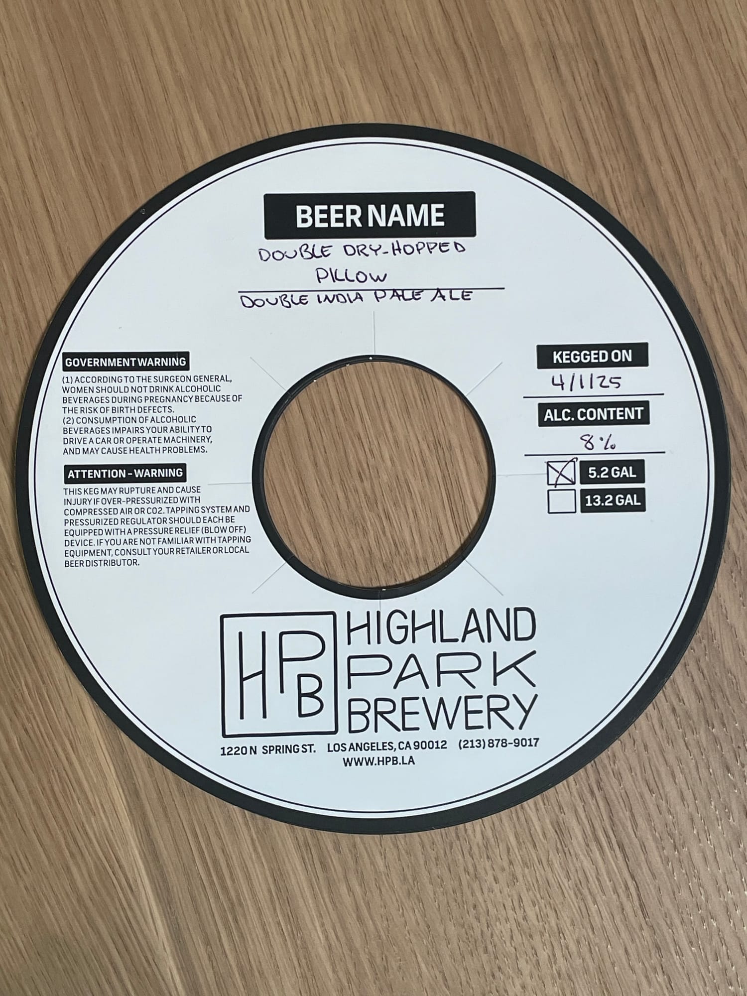 Double Dry-Hopped Pillow by Highland Park Brewery - beer label