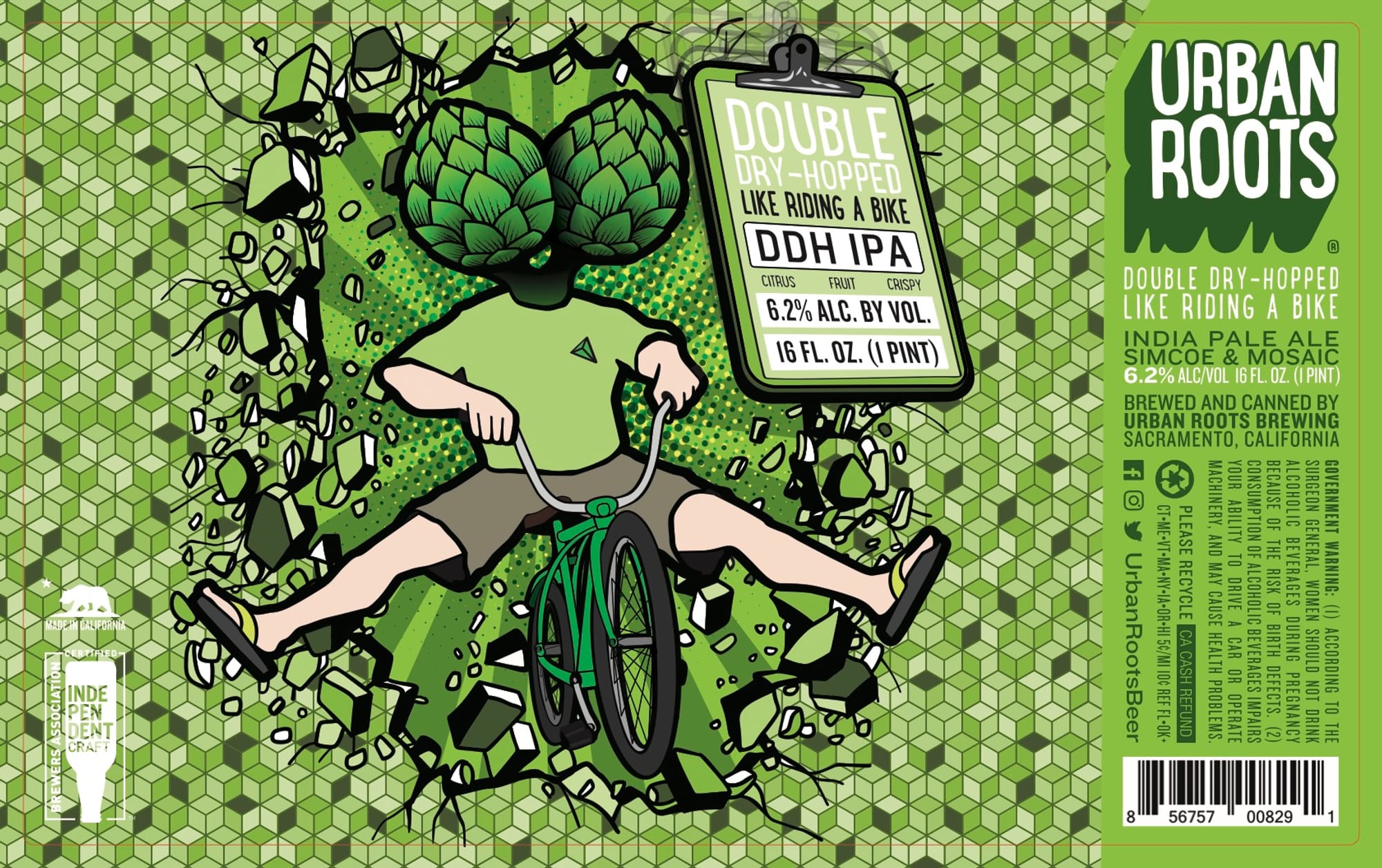 Double Like Riding a Bike by Urban Roots Brewing - beer label