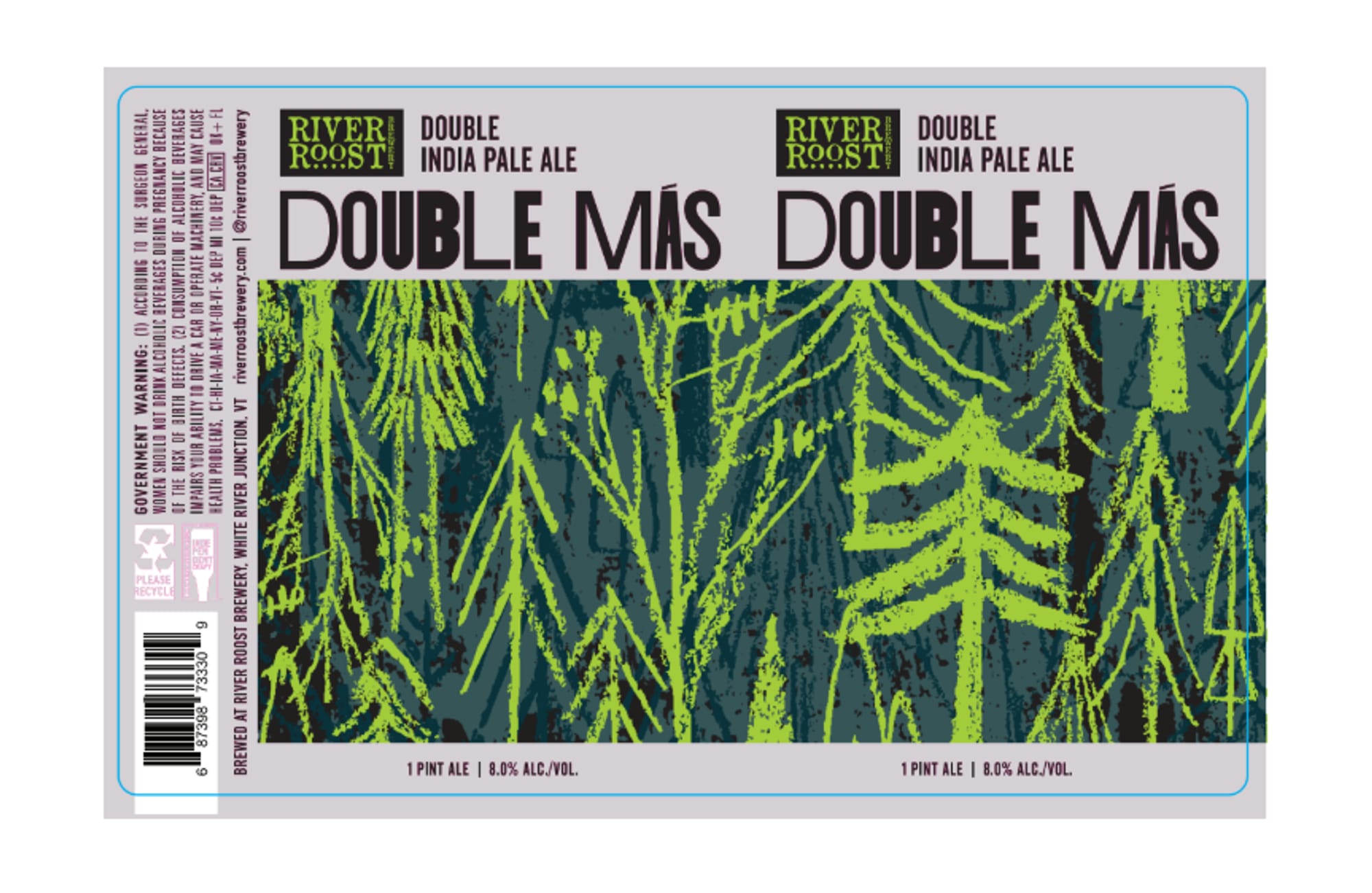 Double Más by River Root Brewery - beer label