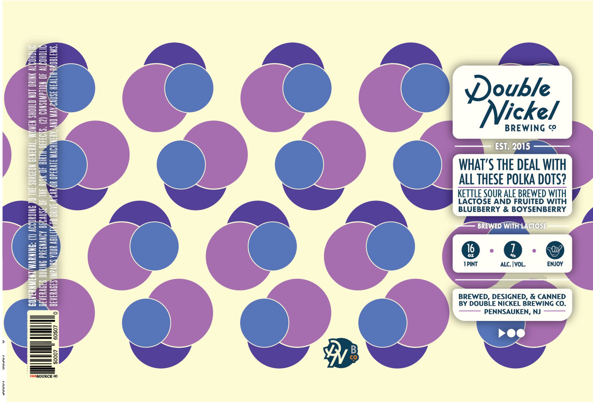 What’s the Deal with All These Polka Dots? by Double Nickel Brewing Co. - beer label