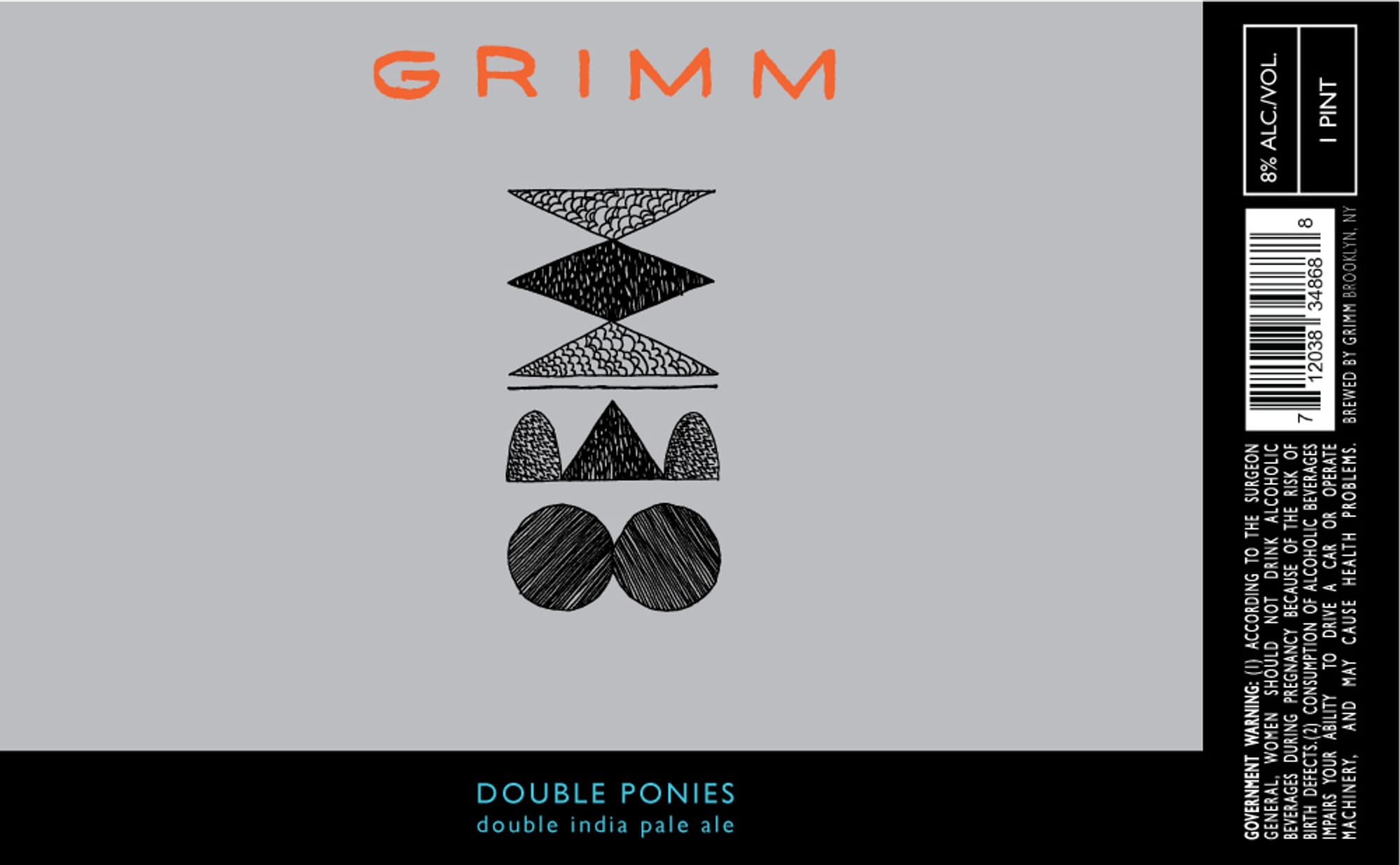 Double Ponies by Grimm Artisanal Ales - beer label