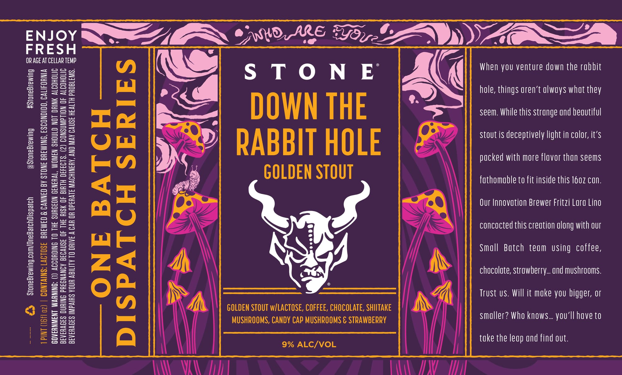 Down the Rabbit Hole by Stone Brewing - beer label
