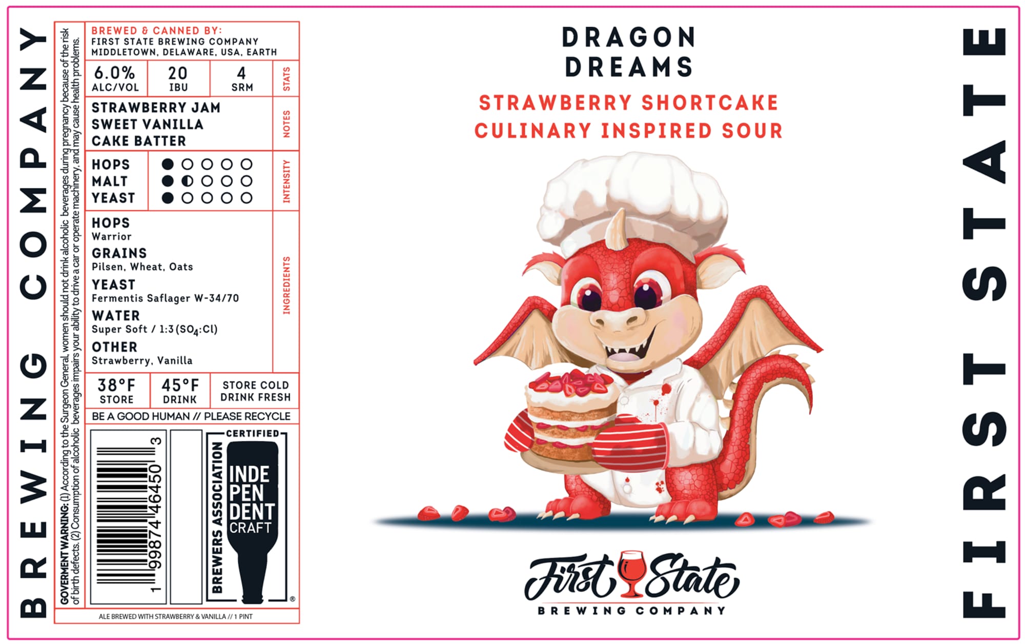 Dragon Dreams by First State Brewing Company - beer label
