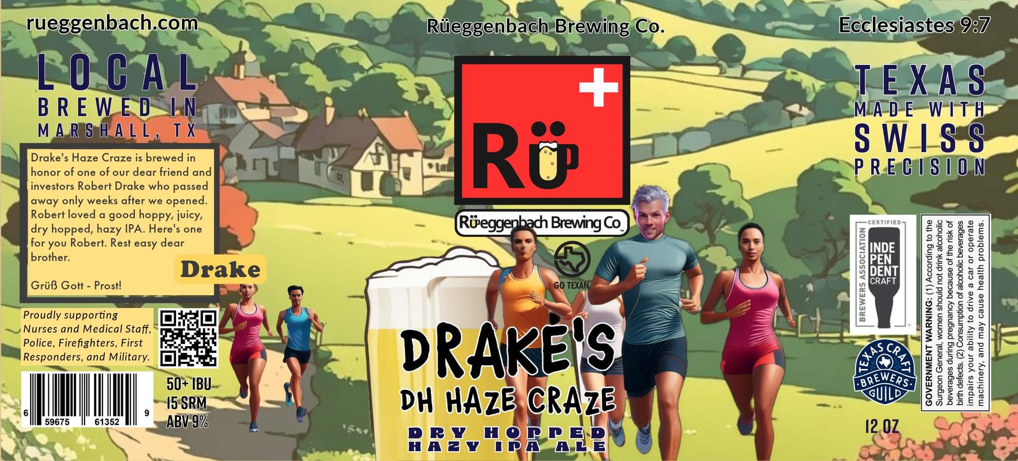 Drake’s DH Haze Craze by Rügenbach Brewing Co. - beer label