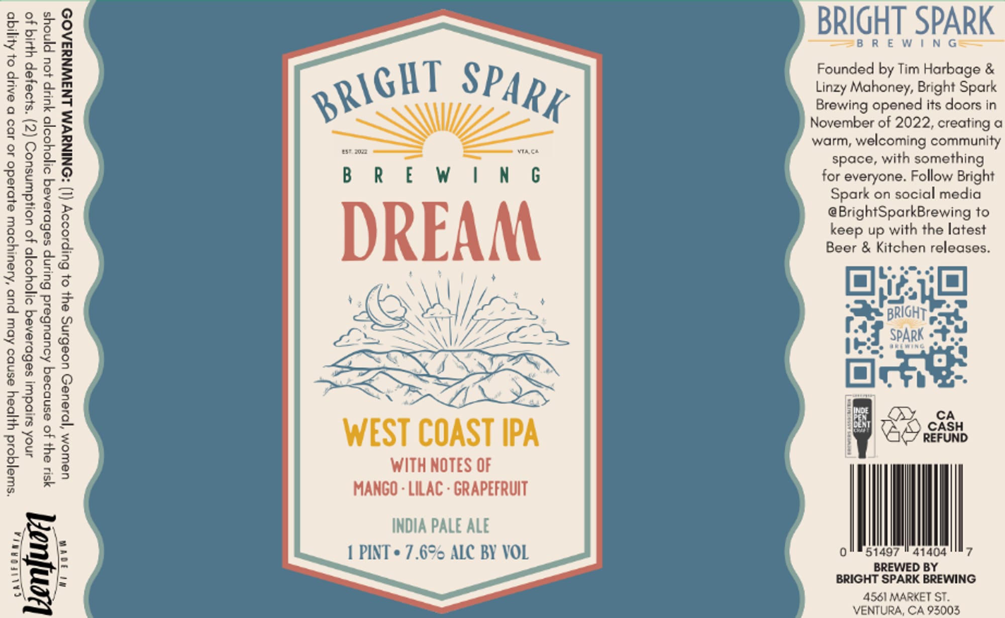 Dream by Bright Spark Brewing - beer label