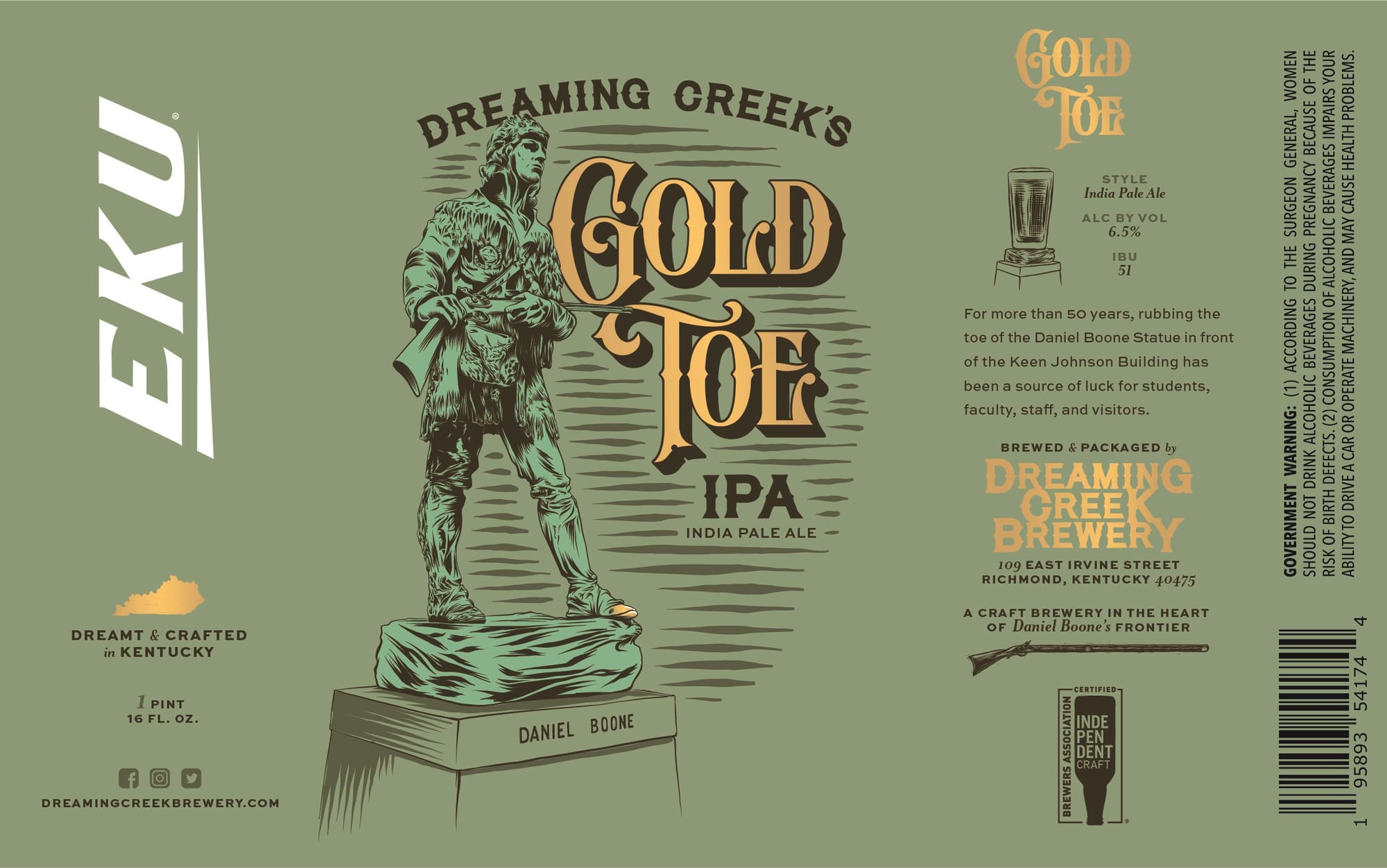 Gold Toe by Dreaming Creek Brewery - beer label