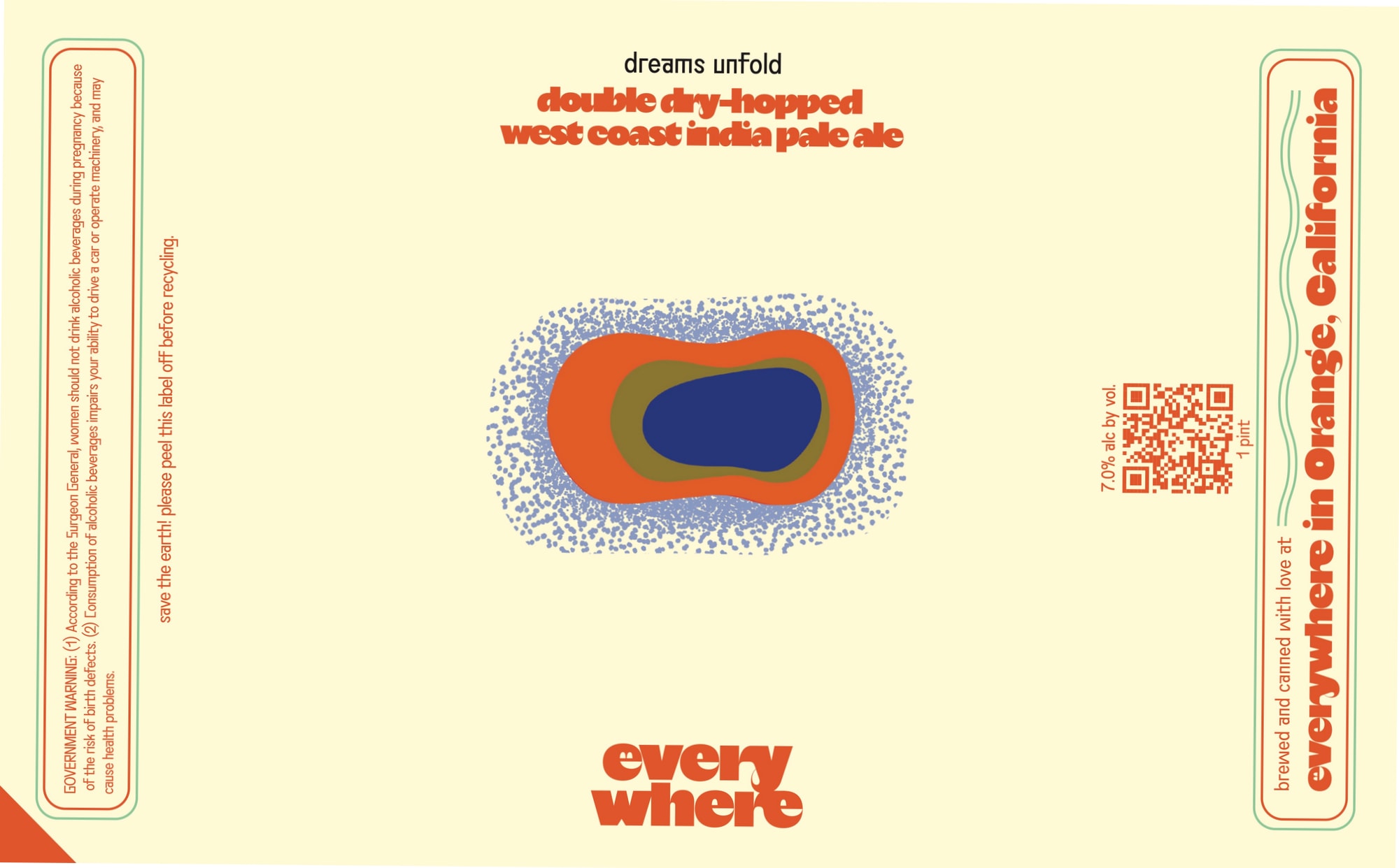 Dreams Unfold by Everywhere Brewing - beer label